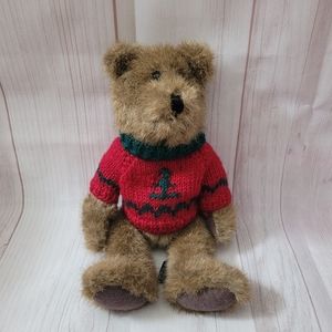 JB Bean 11” Red Green Christmas Tree Sweater Boyds Bears 1985-95 Plush Jointed